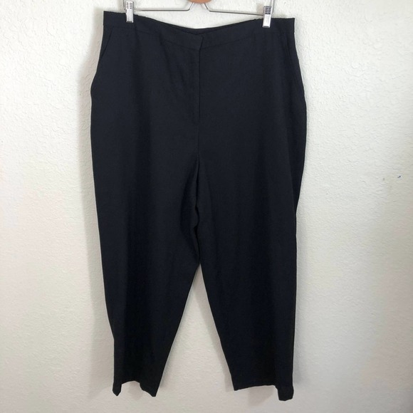 Eileen Fisher Black Straight Leg Pants - Picture 1 of 4